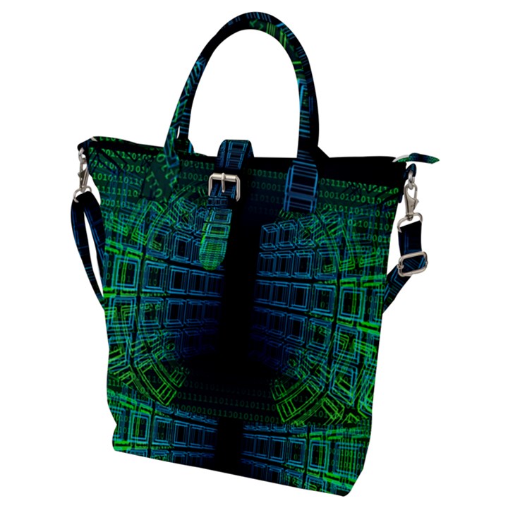 Technology-artificial-intelligence Buckle Top Tote Bag