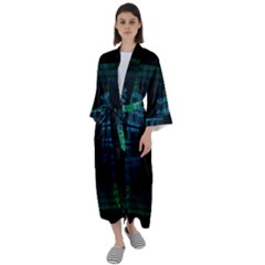 Technology-artificial-intelligence Maxi Satin Kimono