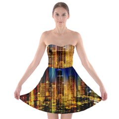 Skyline-light-rays-gloss-upgrade Strapless Bra Top Dress by Jancukart