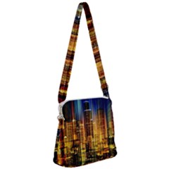 Skyline-light-rays-gloss-upgrade Zipper Messenger Bag