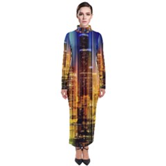 Skyline-light-rays-gloss-upgrade Turtleneck Maxi Dress