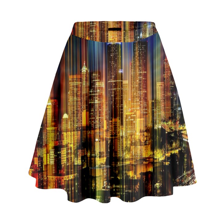 Skyline-light-rays-gloss-upgrade High Waist Skirt