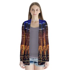 Skyline-light-rays-gloss-upgrade Drape Collar Cardigan by Jancukart