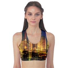 Skyline-light-rays-gloss-upgrade Sports Bra by Jancukart