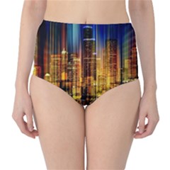 Skyline-light-rays-gloss-upgrade Classic High-waist Bikini Bottoms by Jancukart