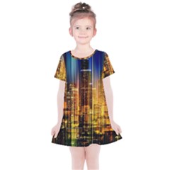 Skyline-light-rays-gloss-upgrade Kids  Simple Cotton Dress by Jancukart