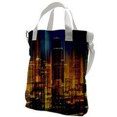 Skyline-light-rays-gloss-upgrade Canvas Messenger Bag by Jancukart