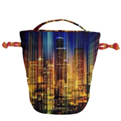 Skyline-light-rays-gloss-upgrade Drawstring Bucket Bag