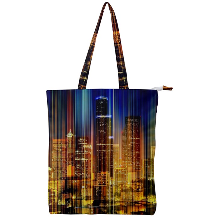 Skyline-light-rays-gloss-upgrade Double Zip Up Tote Bag