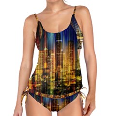 Skyline-light-rays-gloss-upgrade Tankini Set by Jancukart