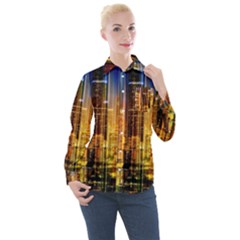 Skyline-light-rays-gloss-upgrade Women s Long Sleeve Pocket Shirt