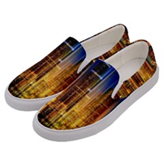 Skyline-light-rays-gloss-upgrade Men s Canvas Slip Ons by Jancukart