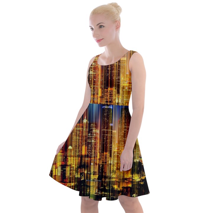 Skyline-light-rays-gloss-upgrade Knee Length Skater Dress