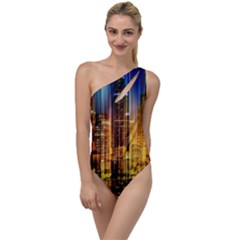 Skyline-light-rays-gloss-upgrade To One Side Swimsuit by Jancukart