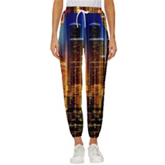 Skyline-light-rays-gloss-upgrade Cropped Drawstring Pants by Jancukart