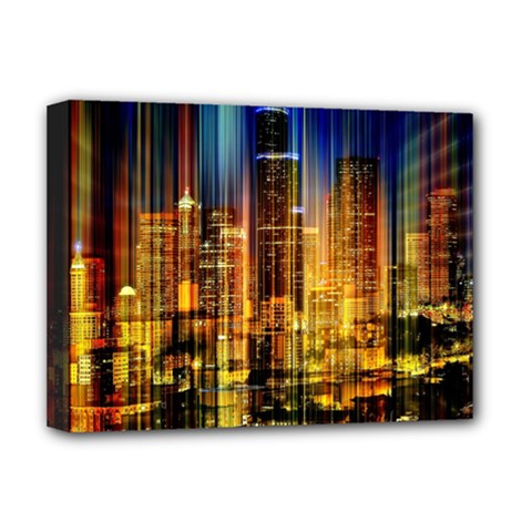 Skyline-light-rays-gloss-upgrade Deluxe Canvas 16  X 12  (stretched) 