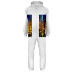 Skyline-light-rays-gloss-upgrade Hooded Jumpsuit (men) by Jancukart