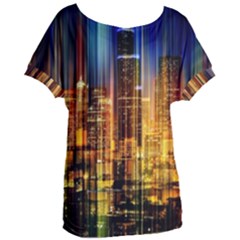 Skyline-light-rays-gloss-upgrade Women s Oversized Tee