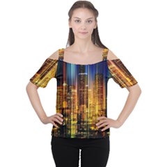 Skyline-light-rays-gloss-upgrade Cutout Shoulder Tee