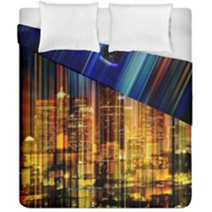 Skyline-light-rays-gloss-upgrade Duvet Cover Double Side (california King Size)