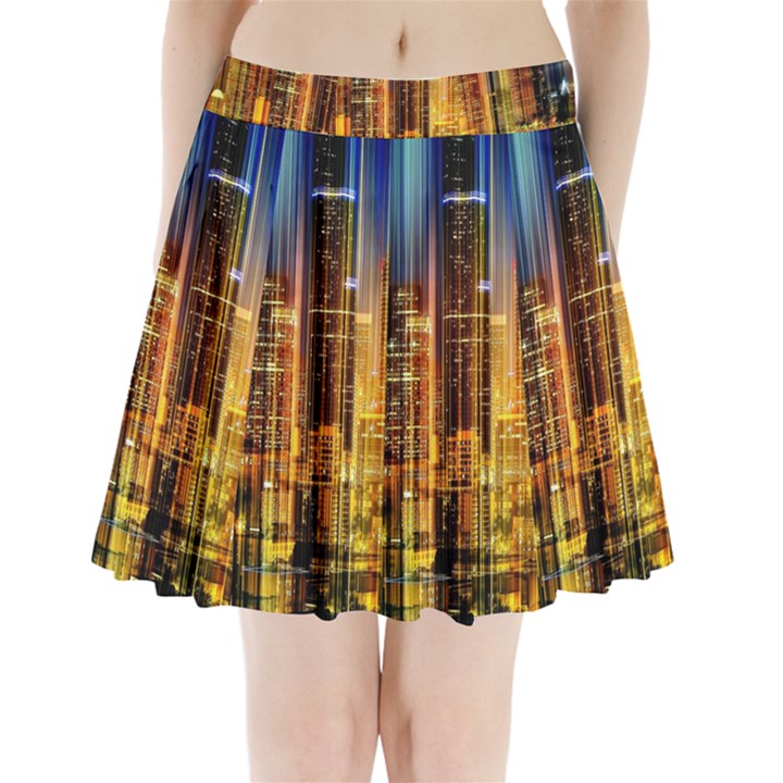 Skyline-light-rays-gloss-upgrade Pleated Mini Skirt