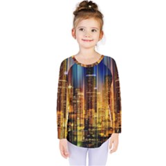 Skyline-light-rays-gloss-upgrade Kids  Long Sleeve Tee