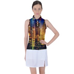 Skyline-light-rays-gloss-upgrade Women s Sleeveless Polo Tee by Jancukart