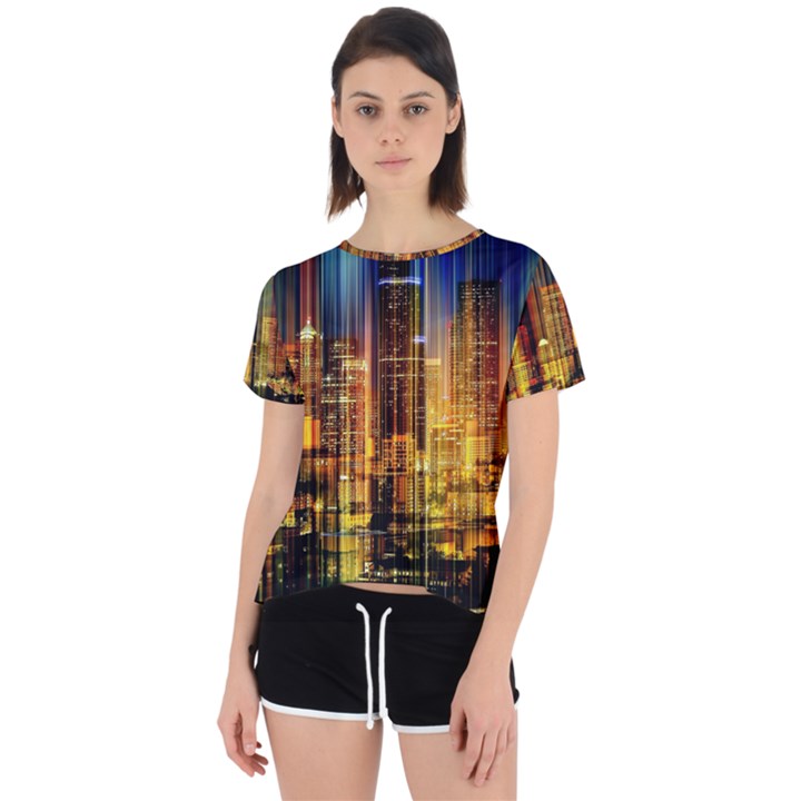 Skyline-light-rays-gloss-upgrade Open Back Sport Tee