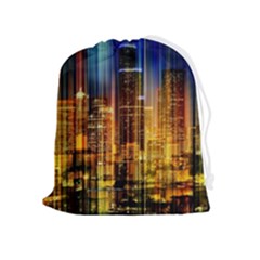 Skyline-light-rays-gloss-upgrade Drawstring Pouch (xl) by Jancukart