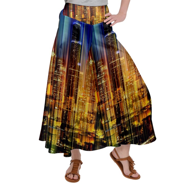 Skyline-light-rays-gloss-upgrade Satin Palazzo Pants