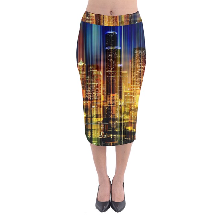 Skyline-light-rays-gloss-upgrade Midi Pencil Skirt