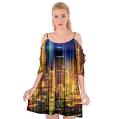 Skyline-light-rays-gloss-upgrade Cutout Spaghetti Strap Chiffon Dress by Jancukart