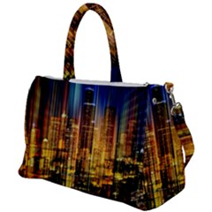 Skyline-light-rays-gloss-upgrade Duffel Travel Bag by Jancukart