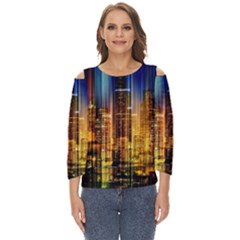 Skyline-light-rays-gloss-upgrade Cut Out Wide Sleeve Top