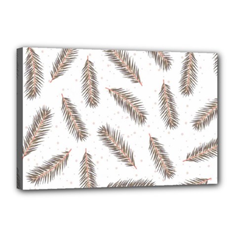 Christmas-seamless-pattern-with-gold-fir-branches Canvas 18  X 12  (stretched) by nate14shop