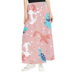 Dinosaurs-seamless-pattern-kids Maxi Chiffon Skirt by nate14shop