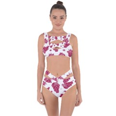 Grape-bunch-seamless-pattern-white-background-with-leaves 001 Bandaged Up Bikini Set  by nate14shop