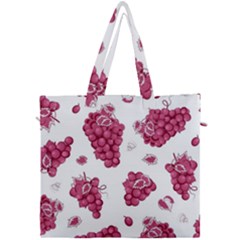 Grape-bunch-seamless-pattern-white-background-with-leaves 001 Canvas Travel Bag