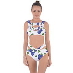 Grape-bunch-seamless-pattern-white-background-with-leaves Bandaged Up Bikini Set  by nate14shop