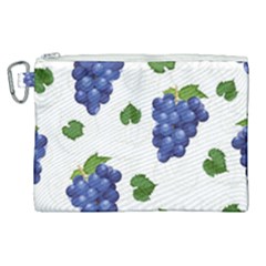 Grape-bunch-seamless-pattern-white-background-with-leaves Canvas Cosmetic Bag (xl)