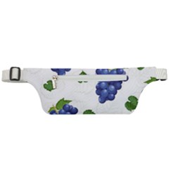 Grape-bunch-seamless-pattern-white-background-with-leaves Active Waist Bag by nate14shop