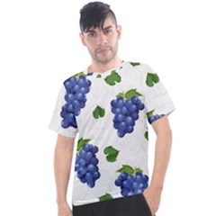 Grape-bunch-seamless-pattern-white-background-with-leaves Men s Sport Top by nate14shop