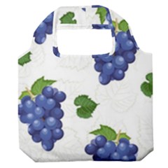 Grape-bunch-seamless-pattern-white-background-with-leaves Premium Foldable Grocery Recycle Bag by nate14shop