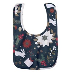 Hand Drawn Christmas Pattern Design Baby Bib by nate14shop