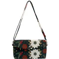 Hand Drawn Christmas Pattern Design Removable Strap Clutch Bag by nate14shop