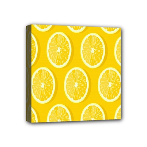 Lemon-fruits-slice-seamless-pattern Mini Canvas 4  X 4  (stretched) by nate14shop