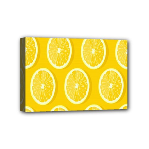 Lemon-fruits-slice-seamless-pattern Mini Canvas 6  X 4  (stretched) by nate14shop