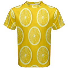 Lemon-fruits-slice-seamless-pattern Men s Cotton Tee by nate14shop