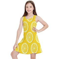 Lemon-fruits-slice-seamless-pattern Kids  Lightweight Sleeveless Dress by nate14shop