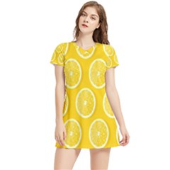 Lemon-fruits-slice-seamless-pattern Women s Sports Skirt by nate14shop